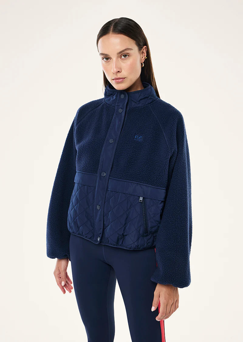 Technique Quilt Jacket Navy
