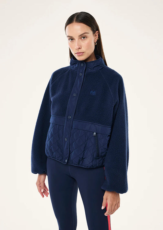 Technique Quilt Jacket Navy