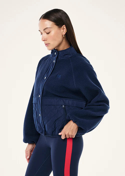 Technique Quilt Jacket Navy