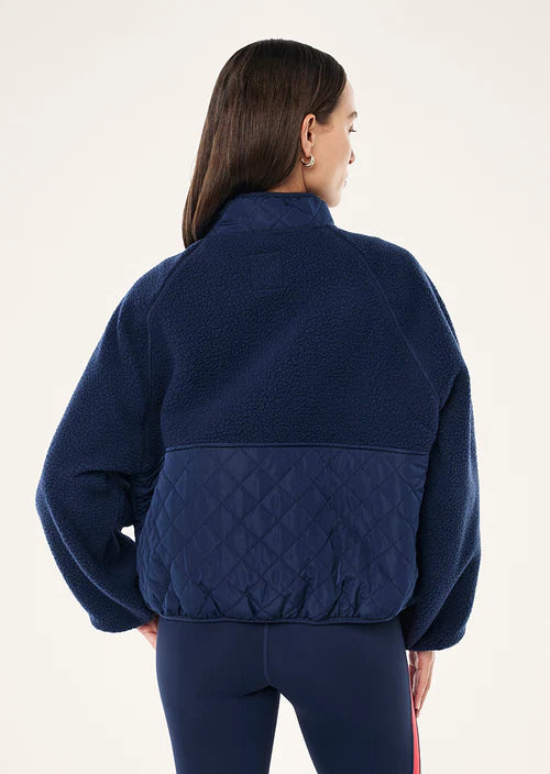Technique Quilt Jacket Navy