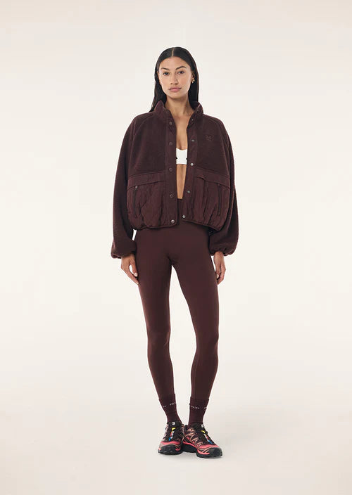Technique quilt jacket mahogany