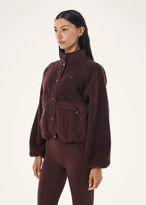 Technique quilt jacket mahogany