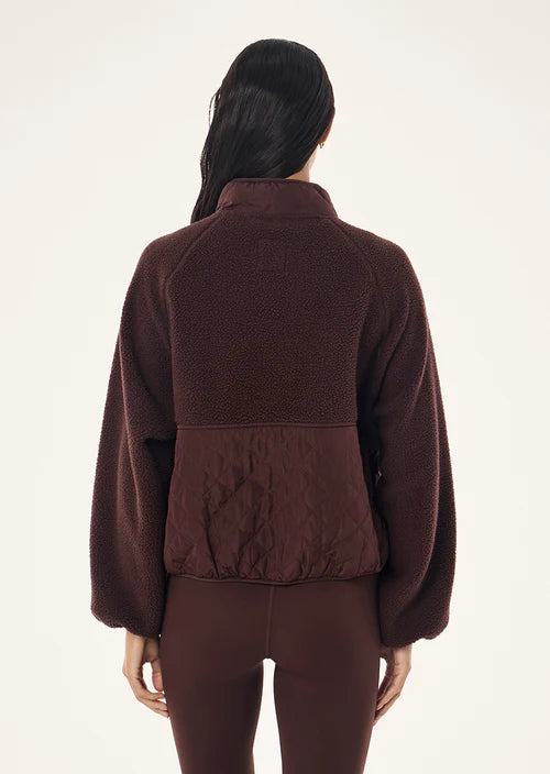 Technique quilt jacket mahogany