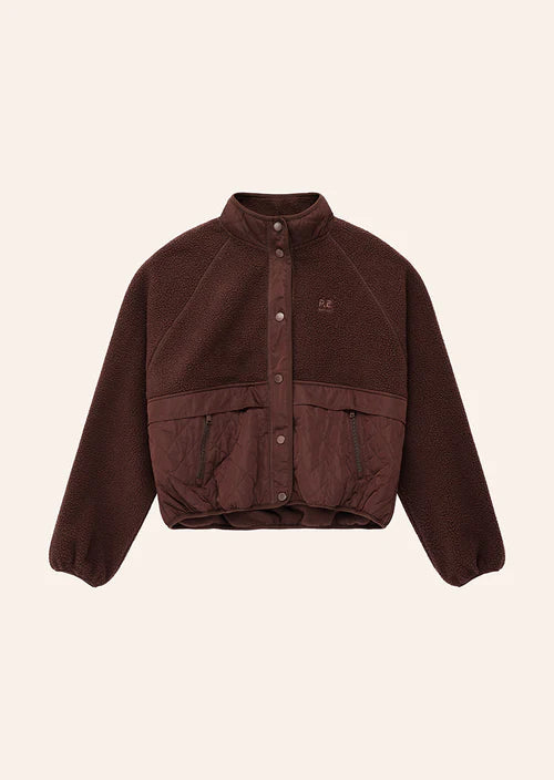 Technique quilt jacket mahogany