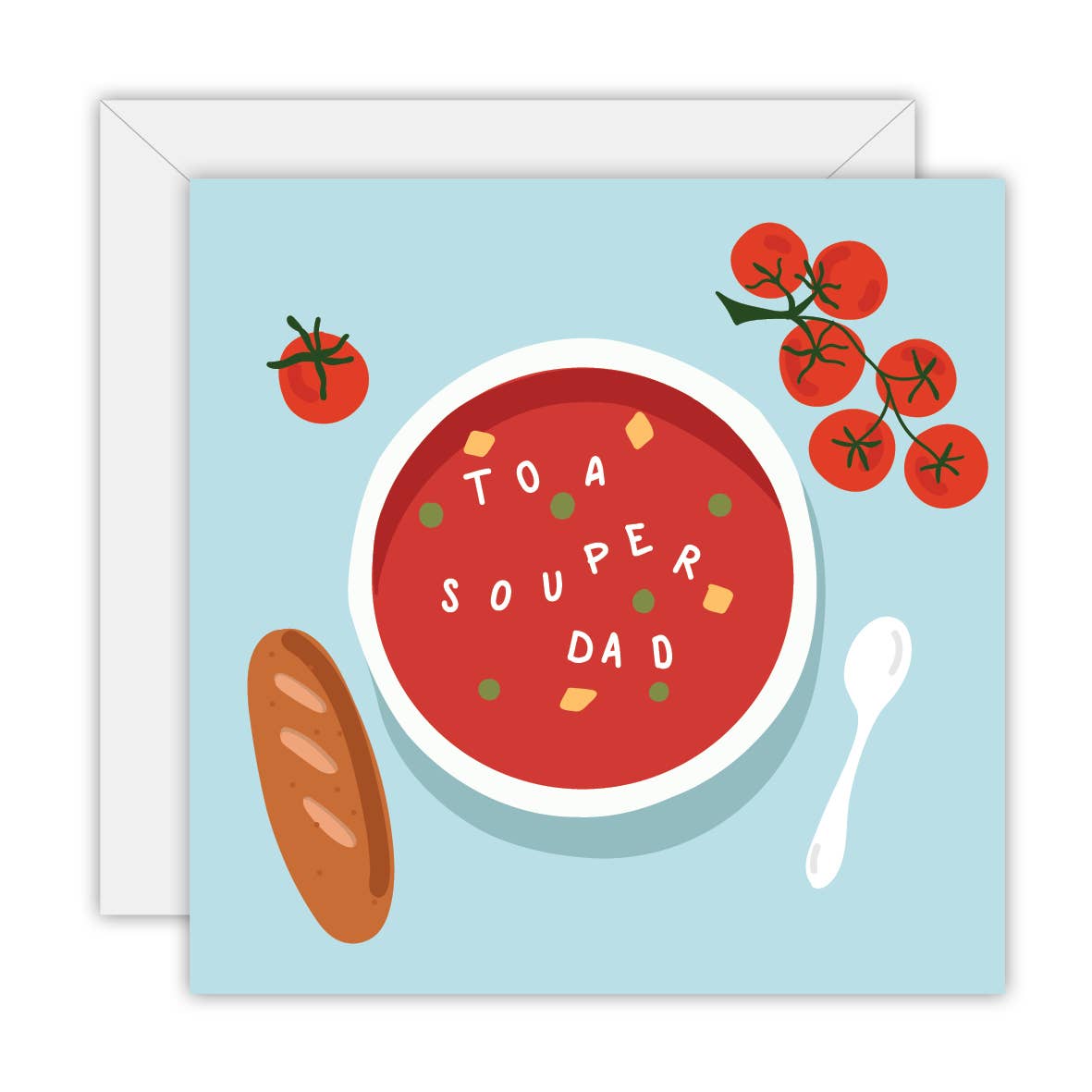 Souper Dad - Father - Greeting Card: Rectange