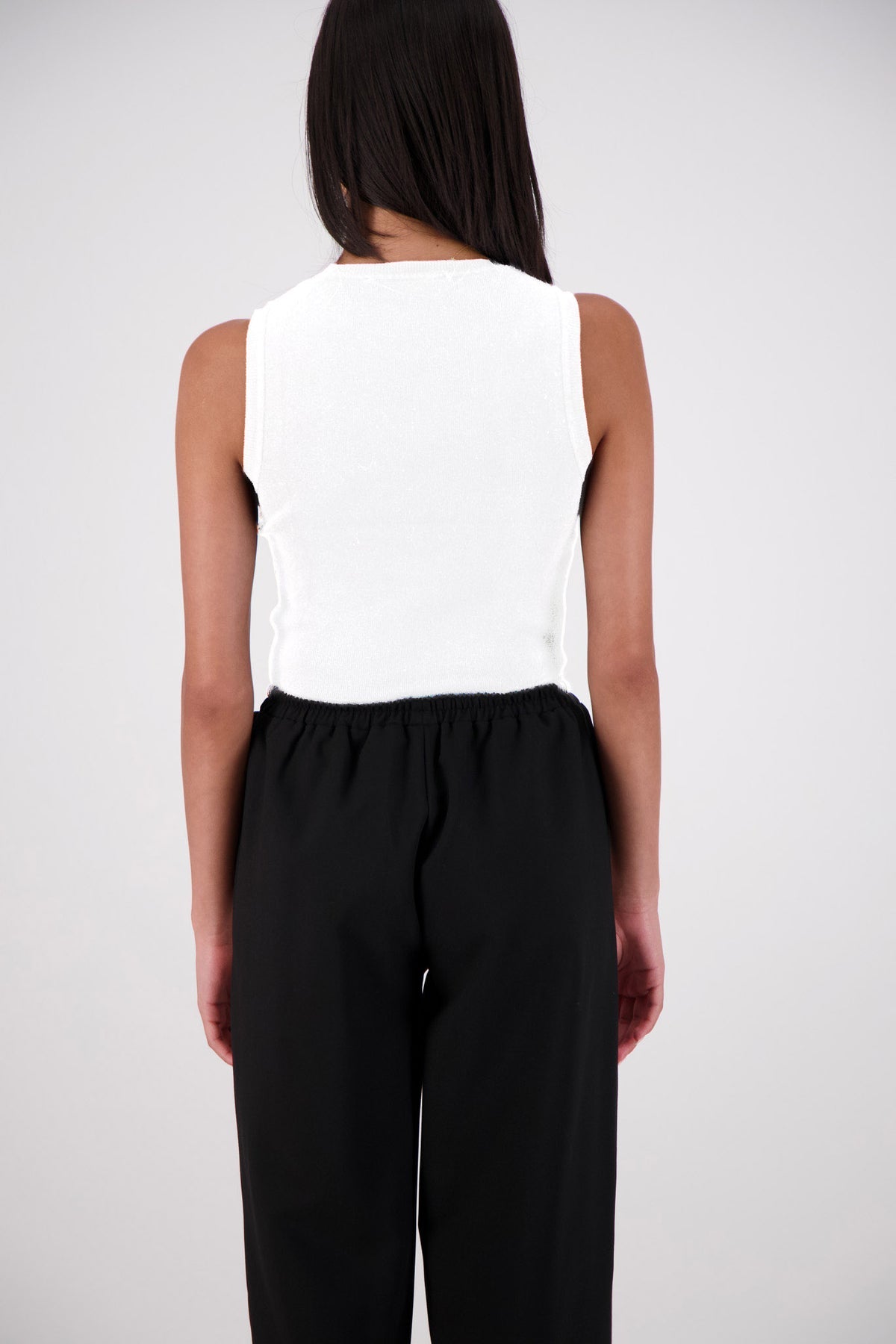 Barcelona Knit Tank White