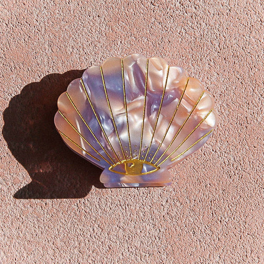 Pink Pearl Shell Hair Claw