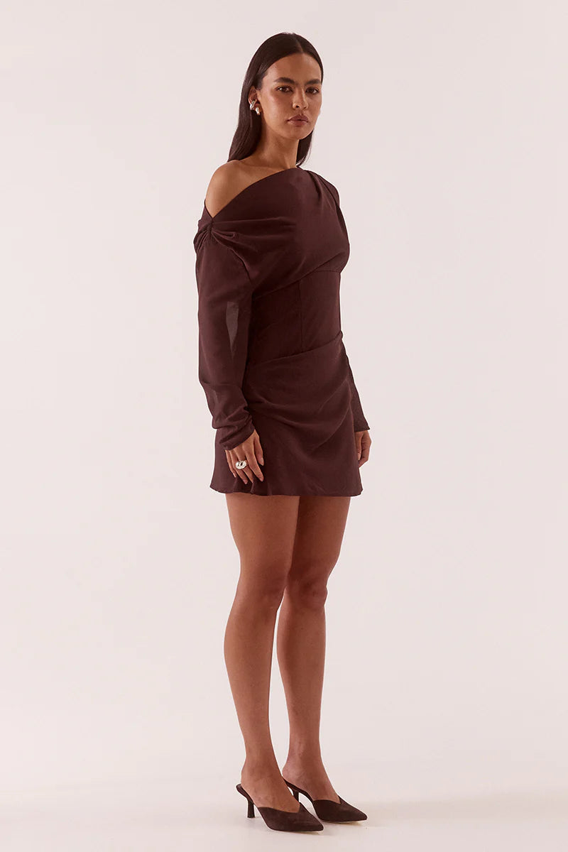 ADA LONG SLEEVE MINI - BROWN