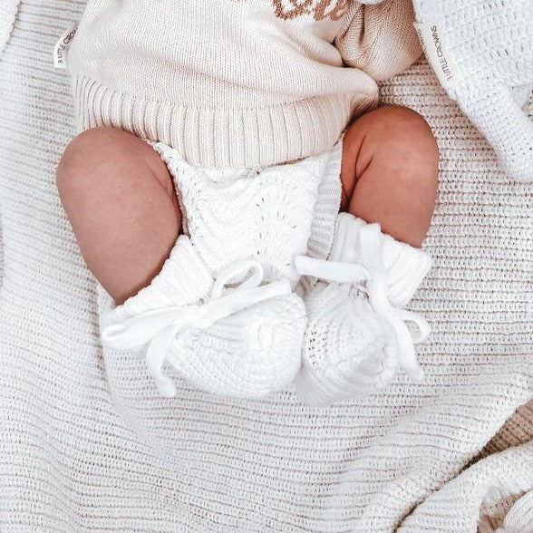 Ivory Knit Booties